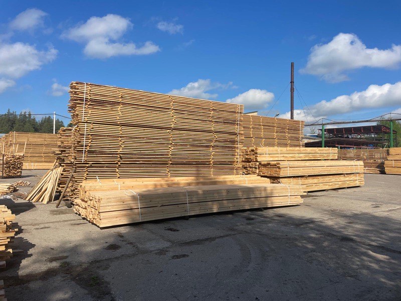 Overview of the yard with packed bundles awaiting dispatch